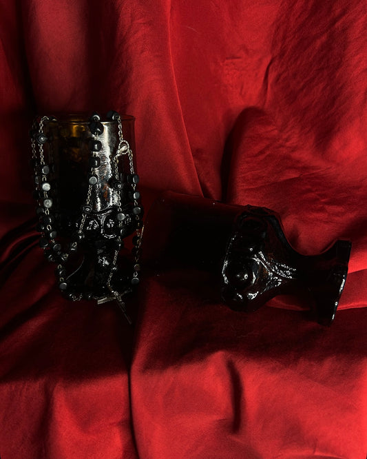 Pair of Mid Century Franciscan Madeira Smokey Brown Goblets