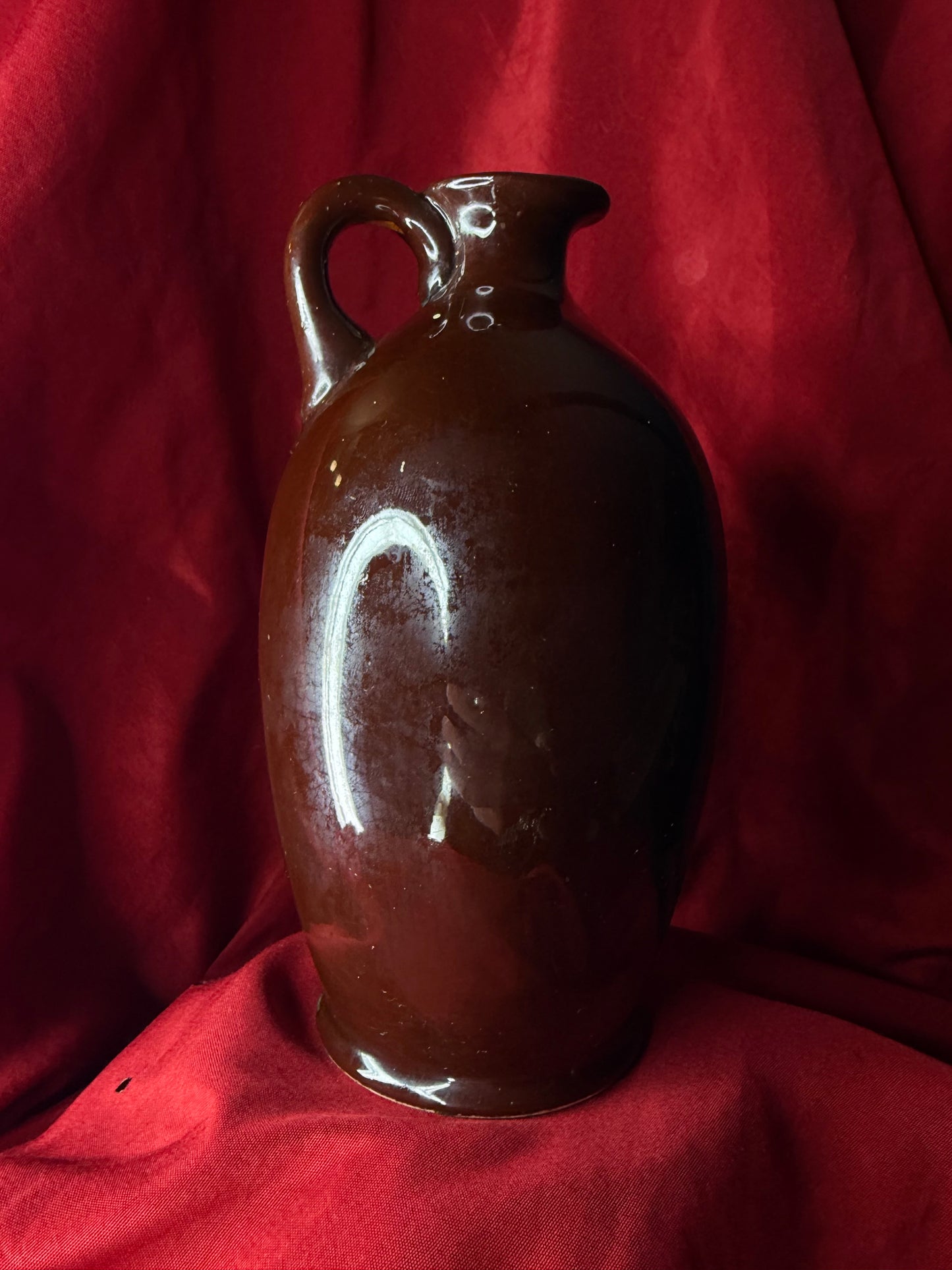 Monk Hand Painted Brown Pitcher