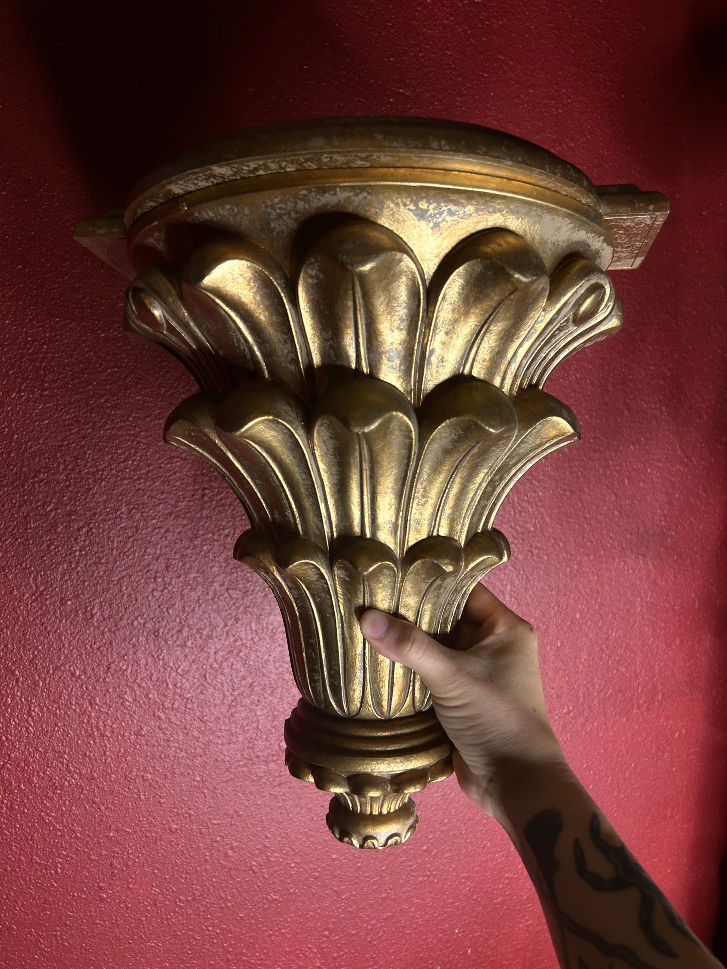 Gold Wall Pocket/Shelf