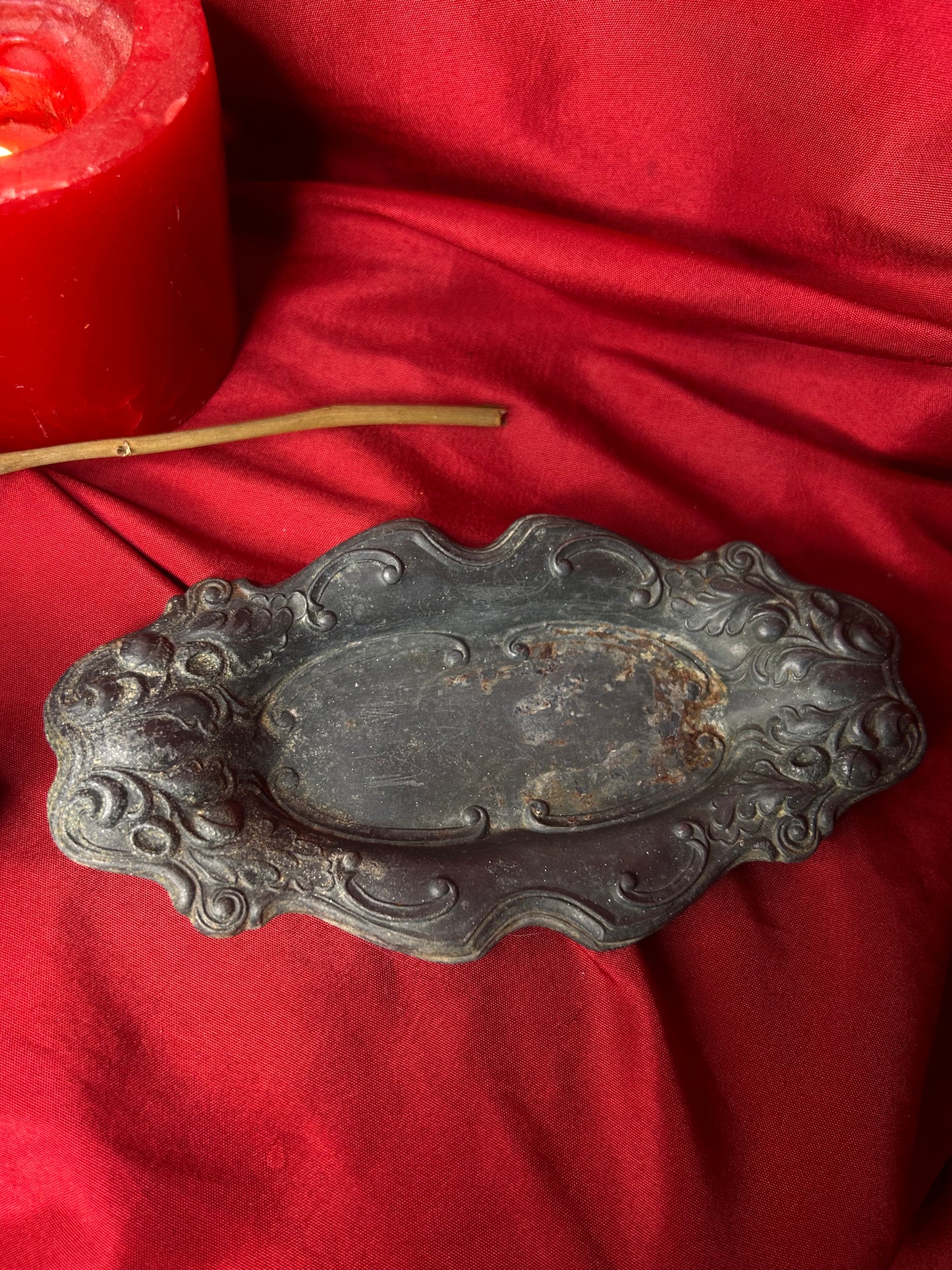 Ornate Pewter Dish