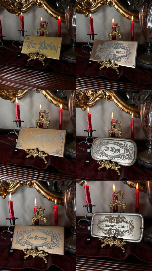 NOS Casket Plaque with Modern Engraving