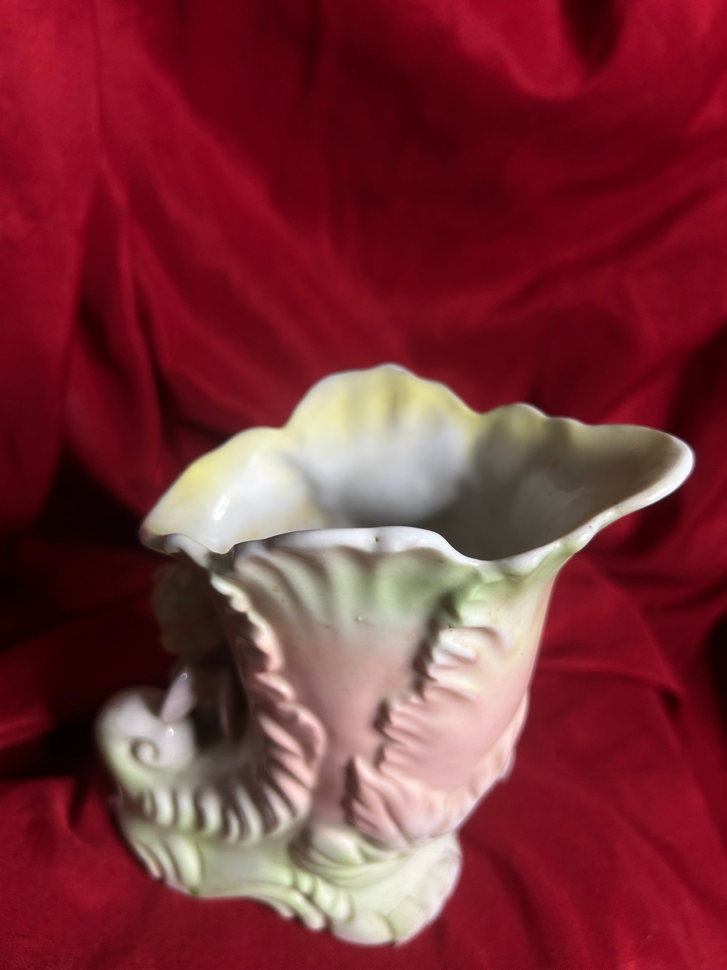 Vintage Cherub Cornucopia Planter/Vase