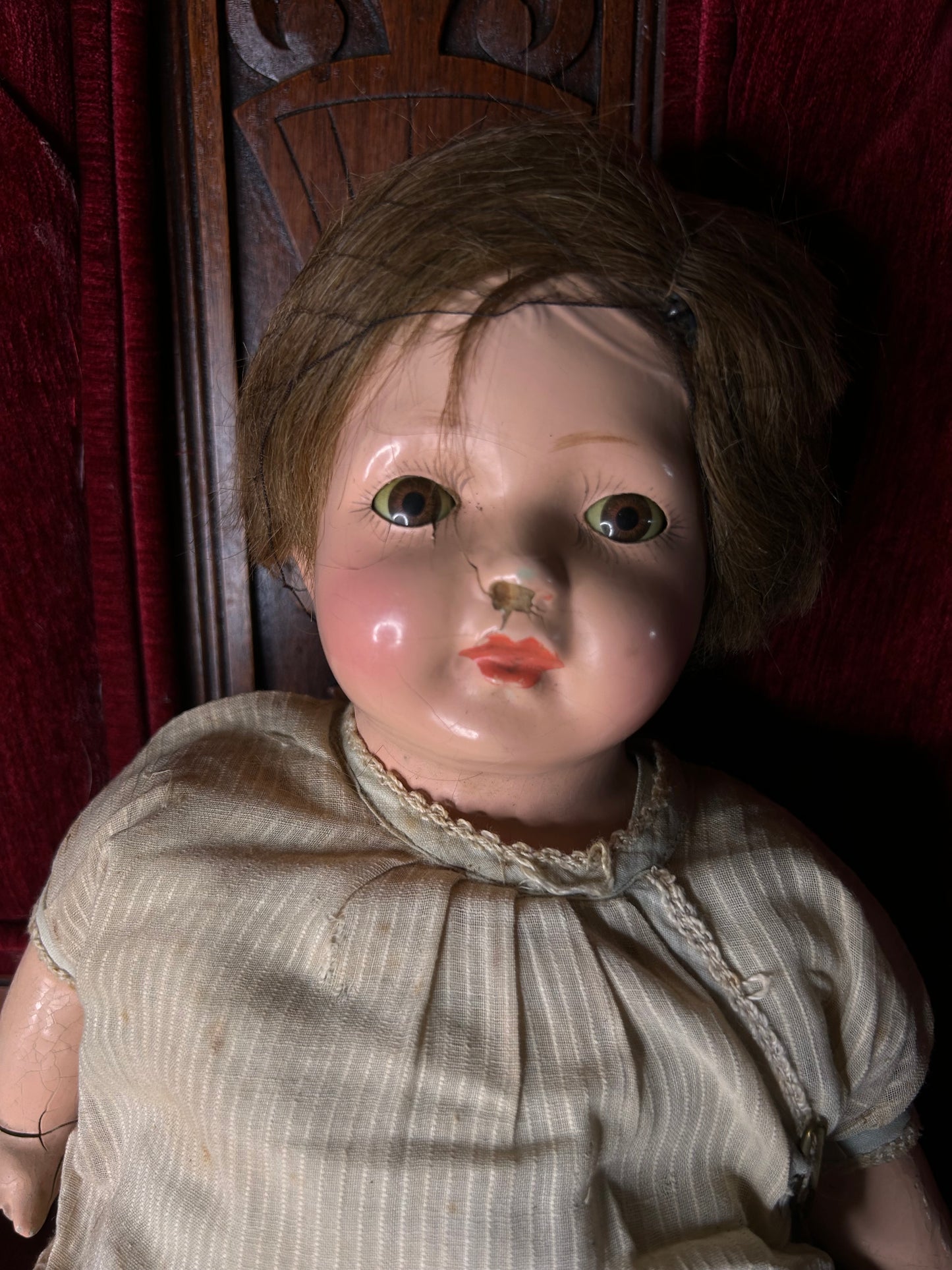 Perfectly Cracked Composition Doll