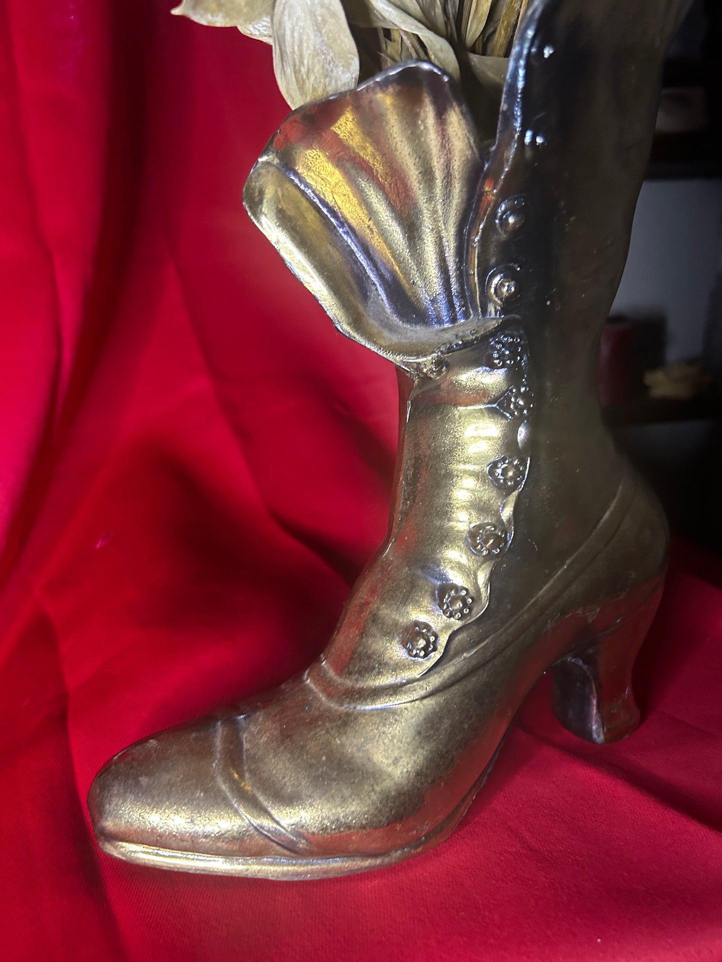 Vintage Victorian Boot Vase