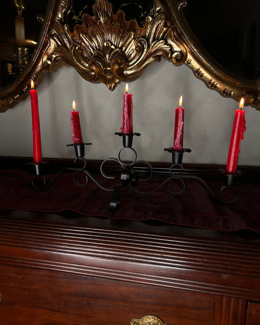 Gothic 5 Stand Speckled Candelabra