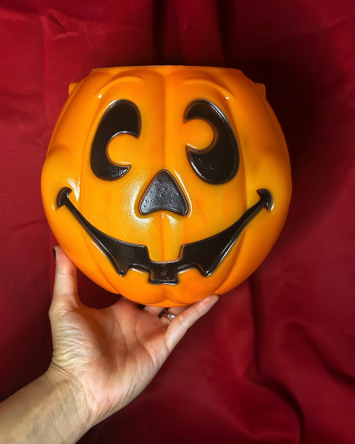 Vintage 1997 Grand Adventures Blow Mold Jack O Lantern Pail