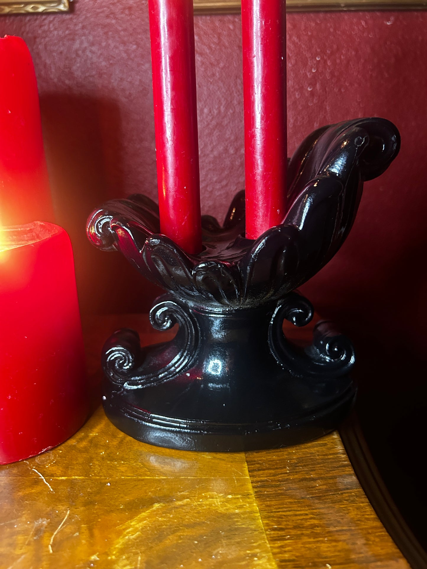 Pair of Double Gothic Candleholders