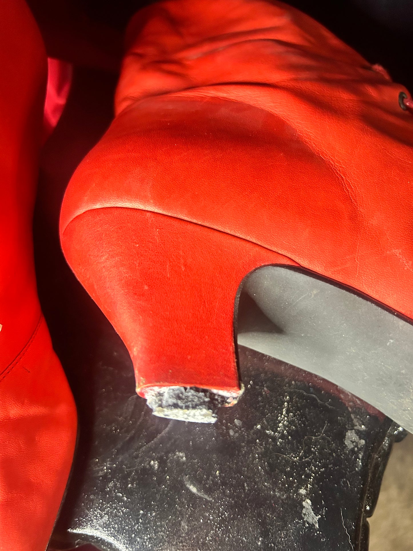 Vintage Victorian Style Red Boots