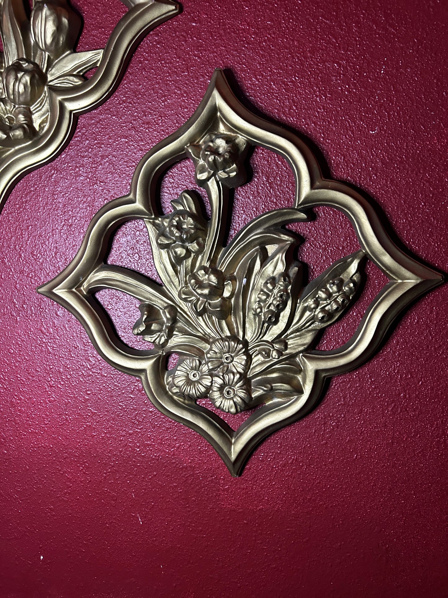 Pair of Gold Wall Plaques