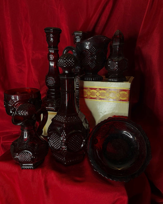 Ruby Red Cape Cod 1876 Avon Collection with Original Box