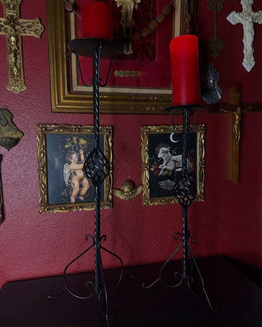 Pair of Pillar Candleholders