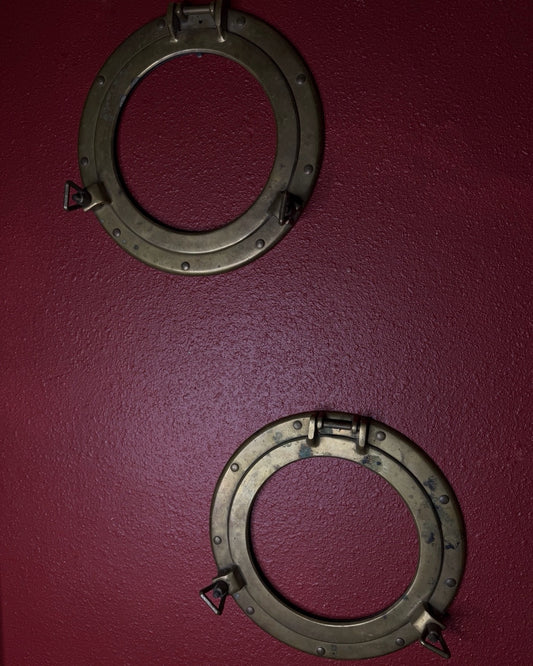 Single Nautical Brass Porthole Ship Window & Wall Porthole Decor