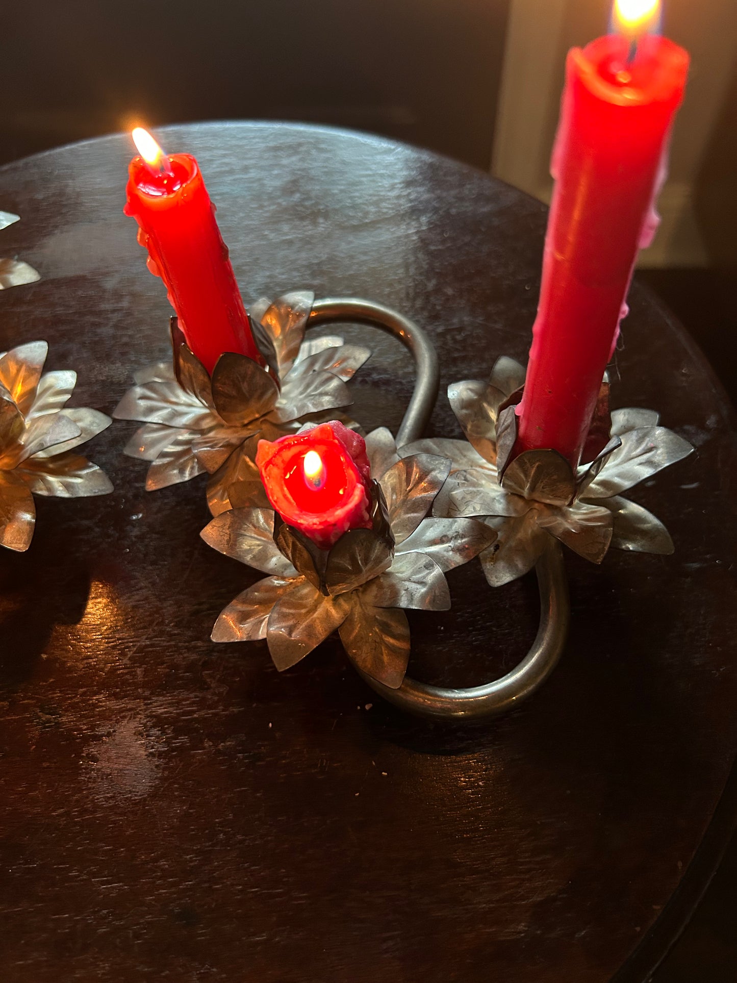 Pair of Flower Style Candleholders