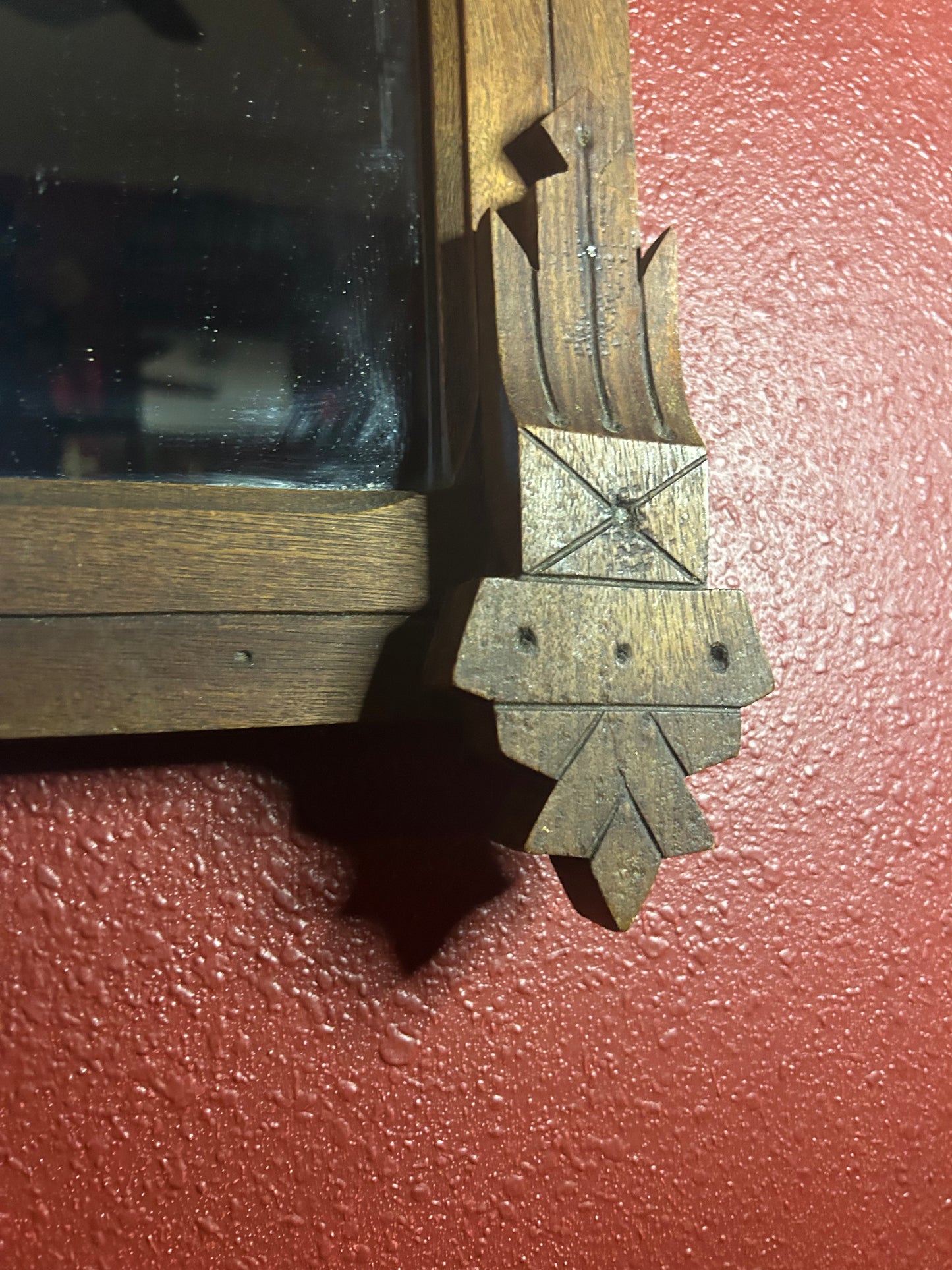 Antique Hand Carved Eastlake Mirror