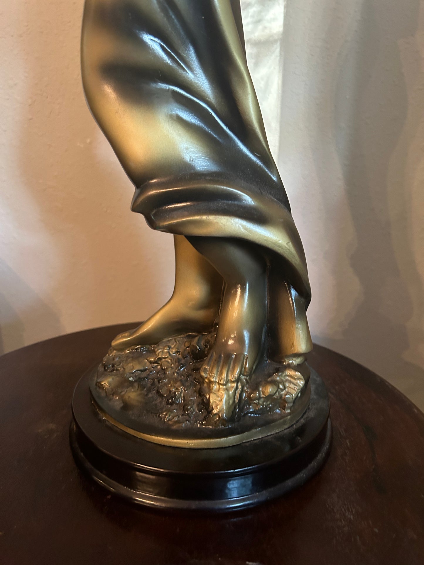 Large Statue of a Woman with Candleholder