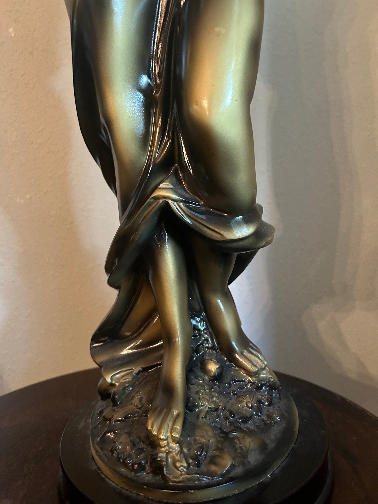Large Statue of a Woman with Candleholder