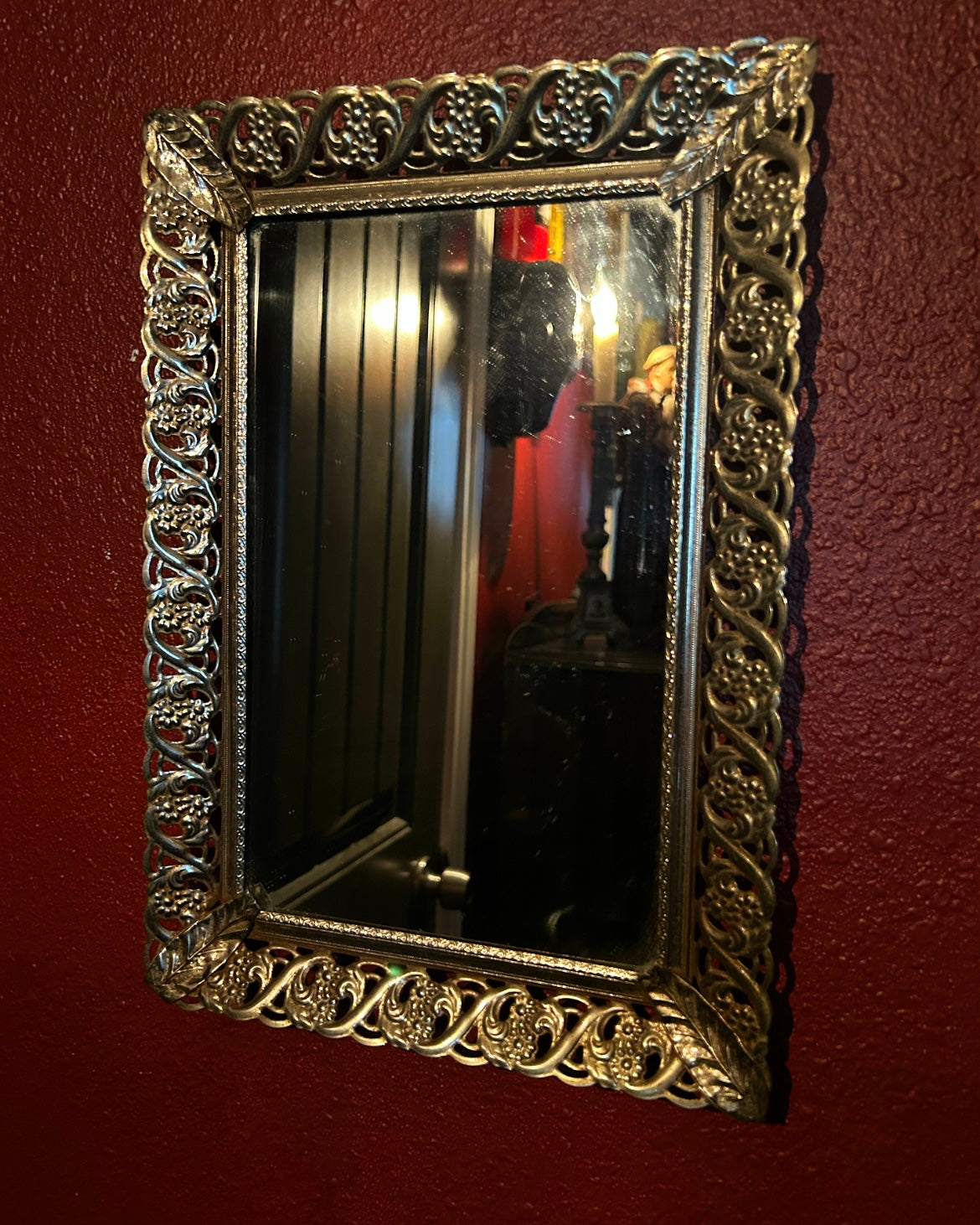 Hanging Filigree Mirror