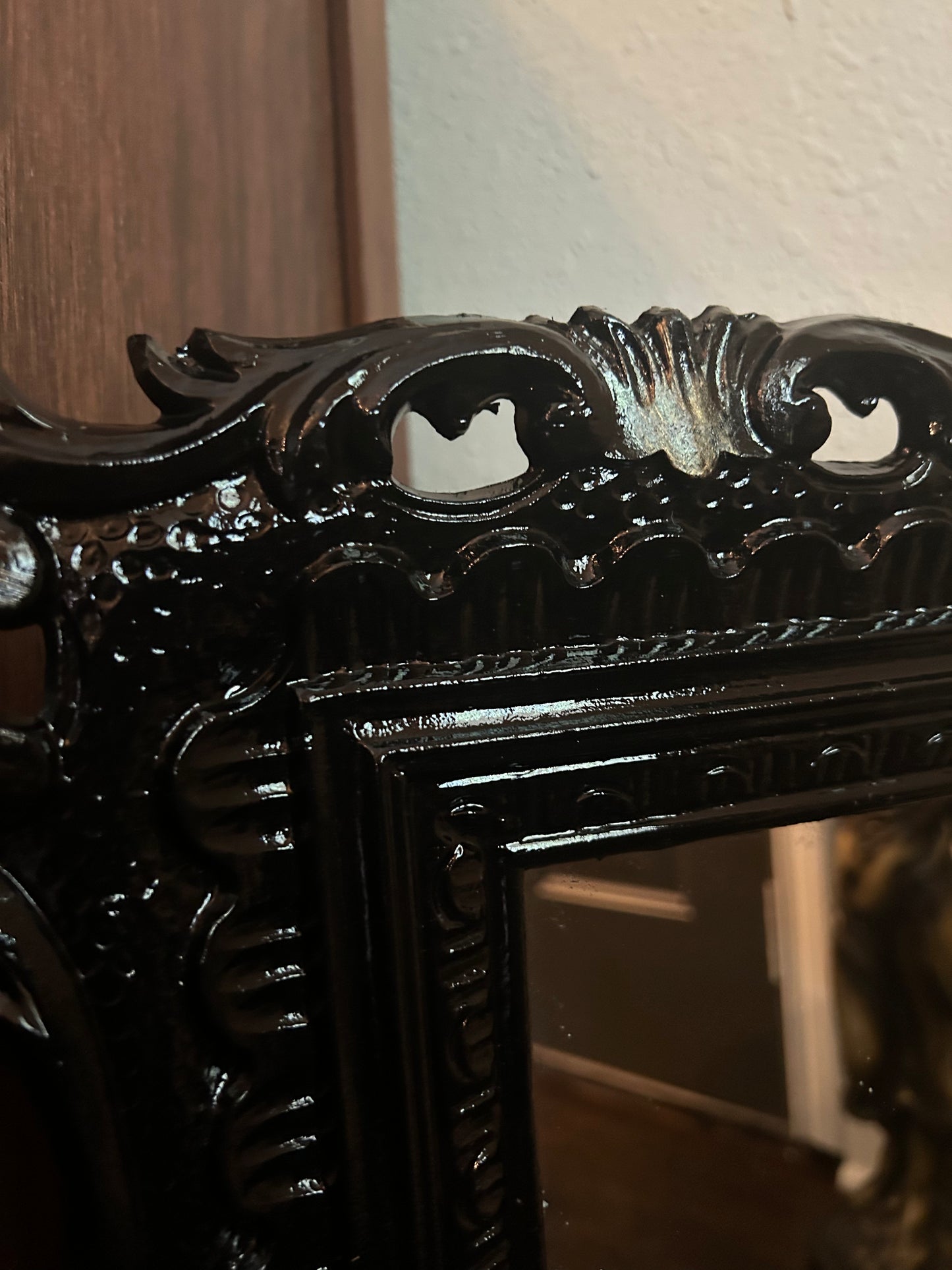 Gothic Mirror with Gold Detailing