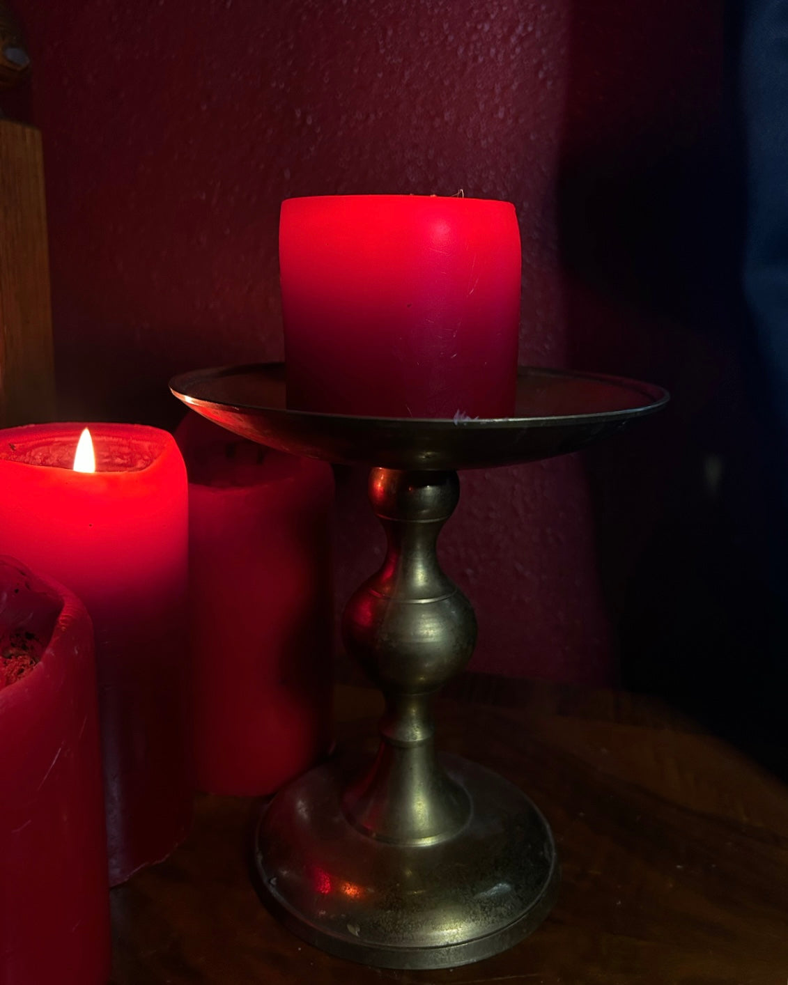 Brass Pillar Candle Holder