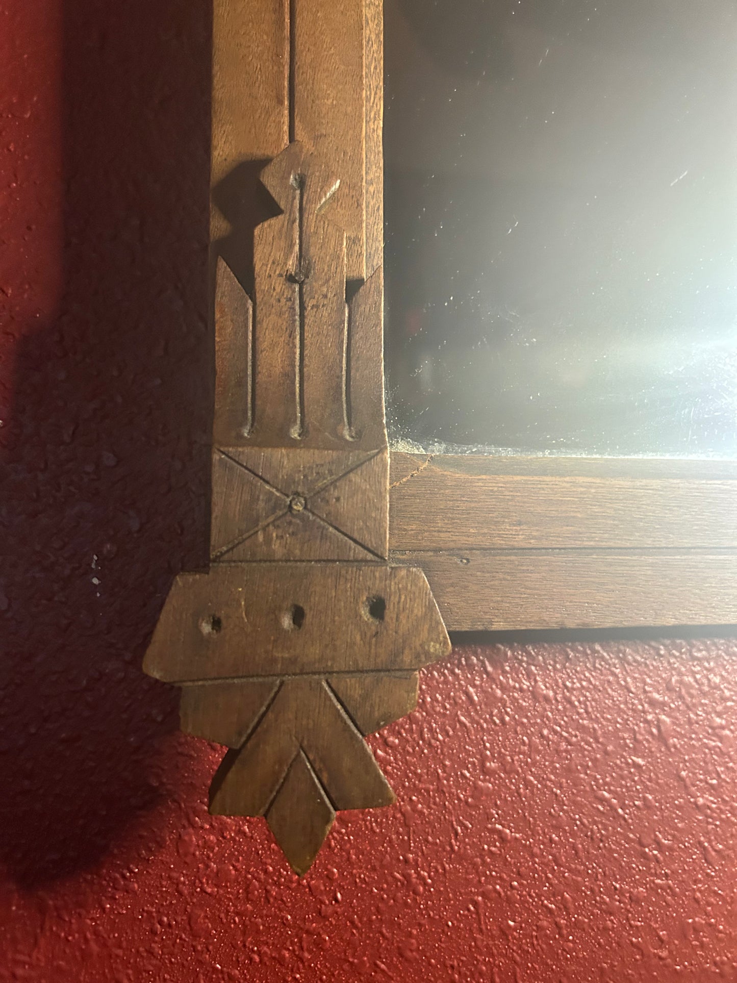 Antique Hand Carved Eastlake Mirror