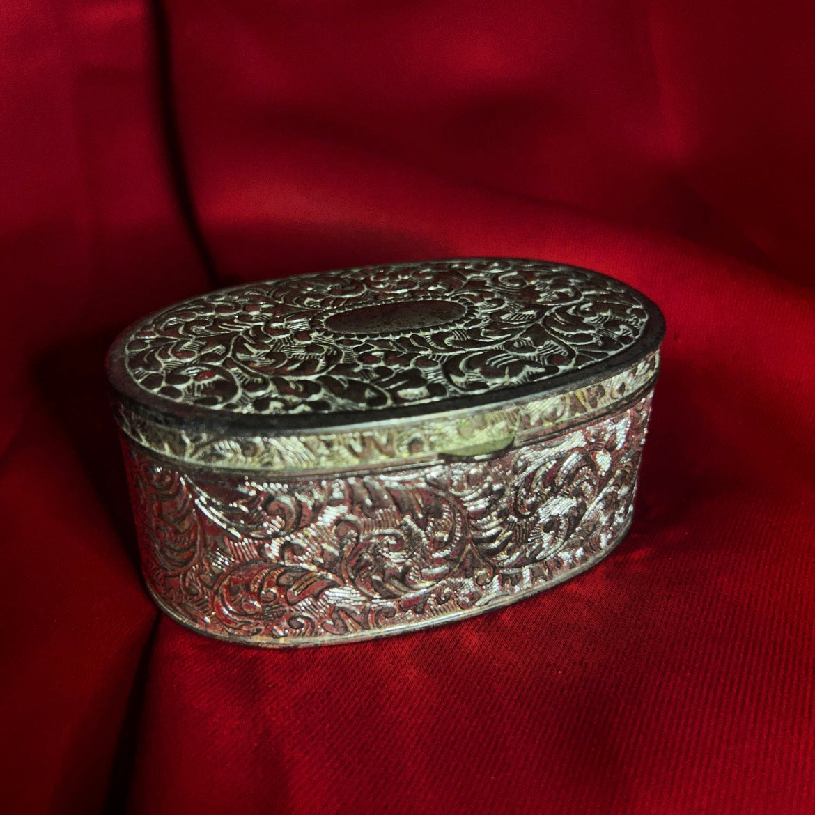 Silver Toned Jewelry Box