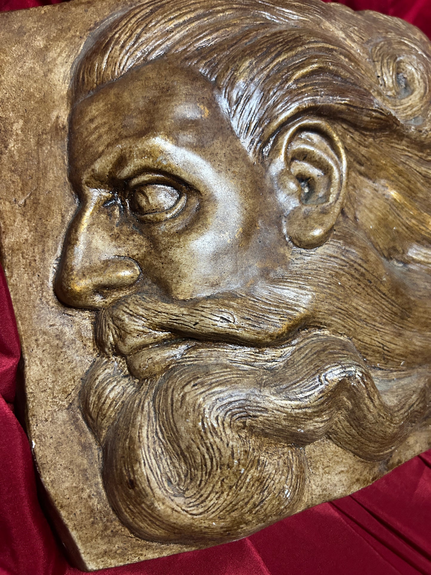 The Creation of Adam God Plaster Bas Relief Plaque