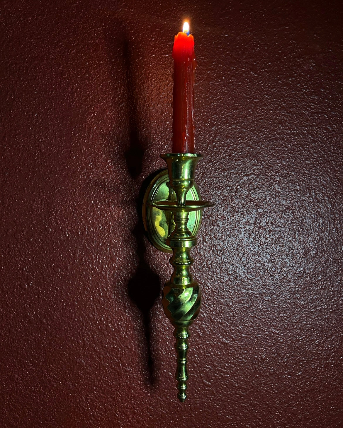 Single Brass Candleholder
