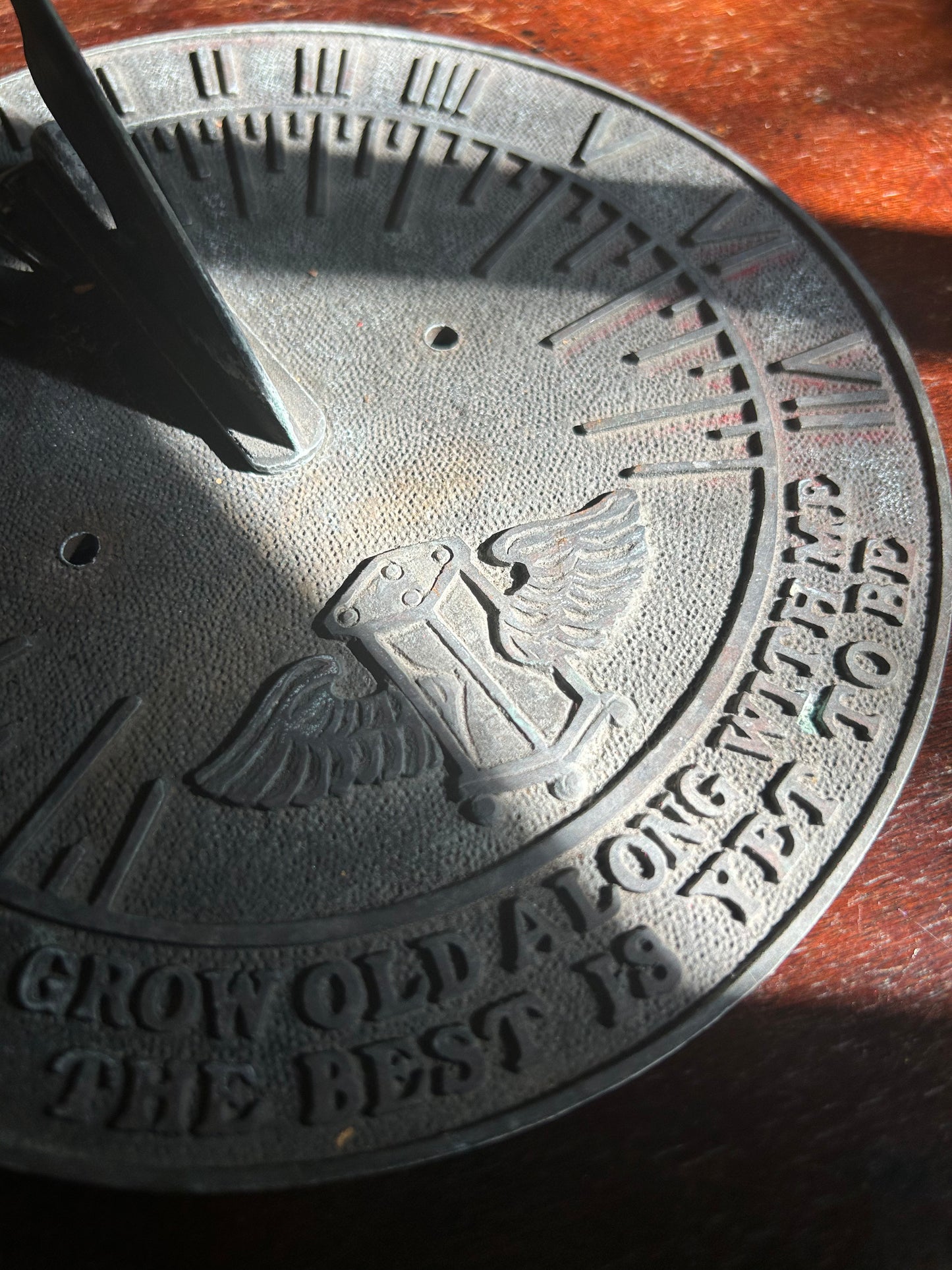Grow Old Along With Me Sundial