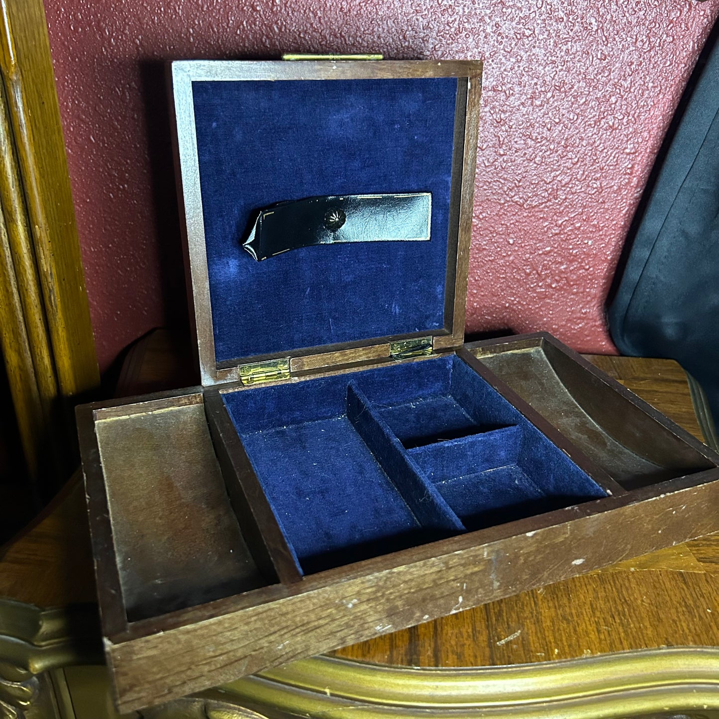 Faux Leather Studded Jewelry Organizer