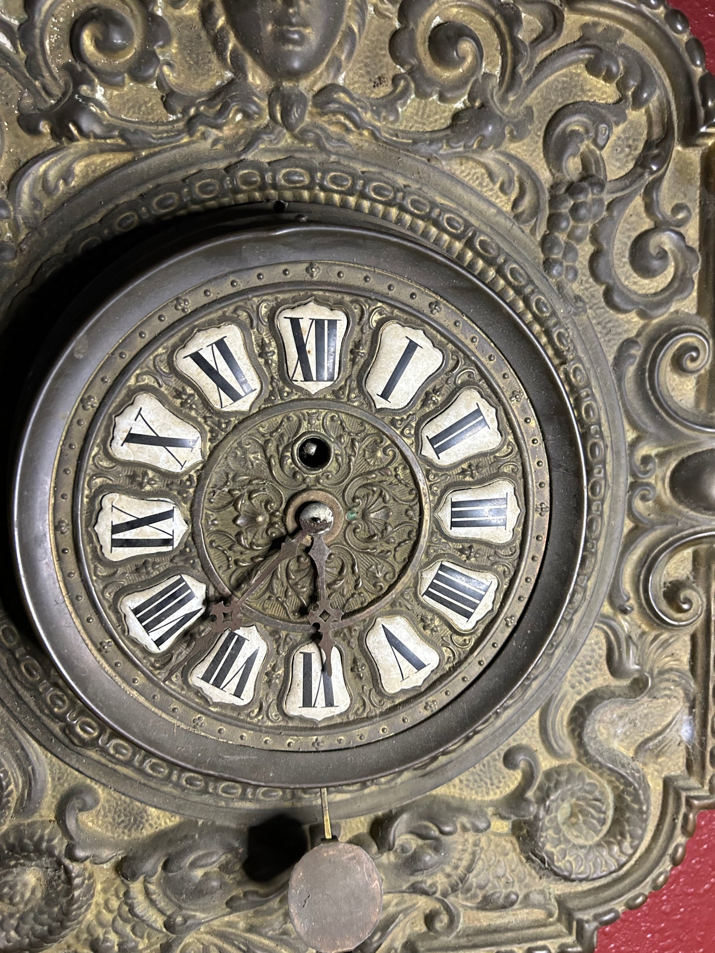 Antique Farcot French Repousse Wall Clock