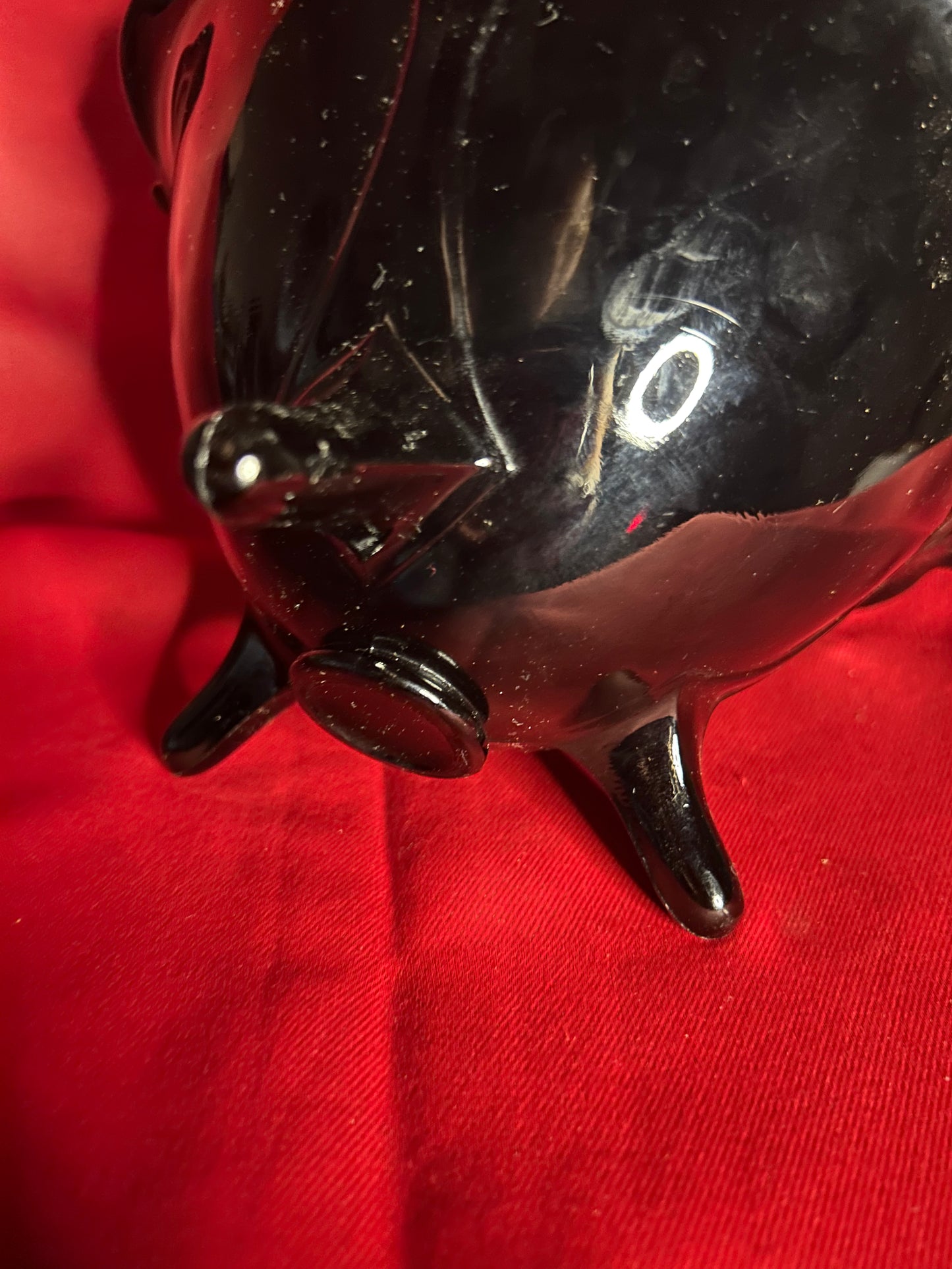 Footed Black Amethyst Bowl