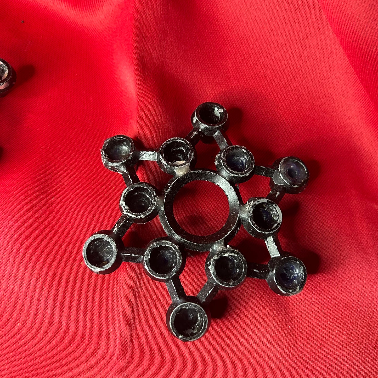 Pair of Danish Design Cast Iron 12 Light Candleholder