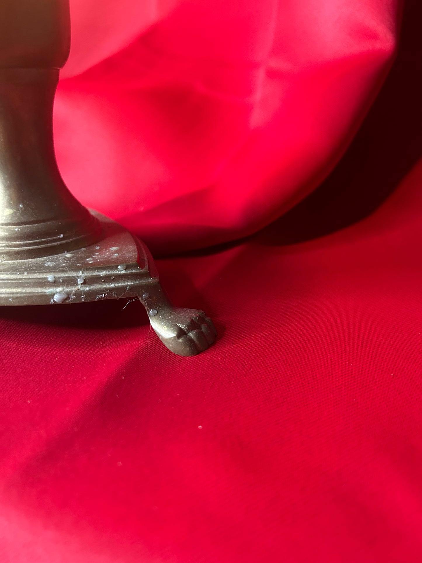 Three Footed Brass Candleholder