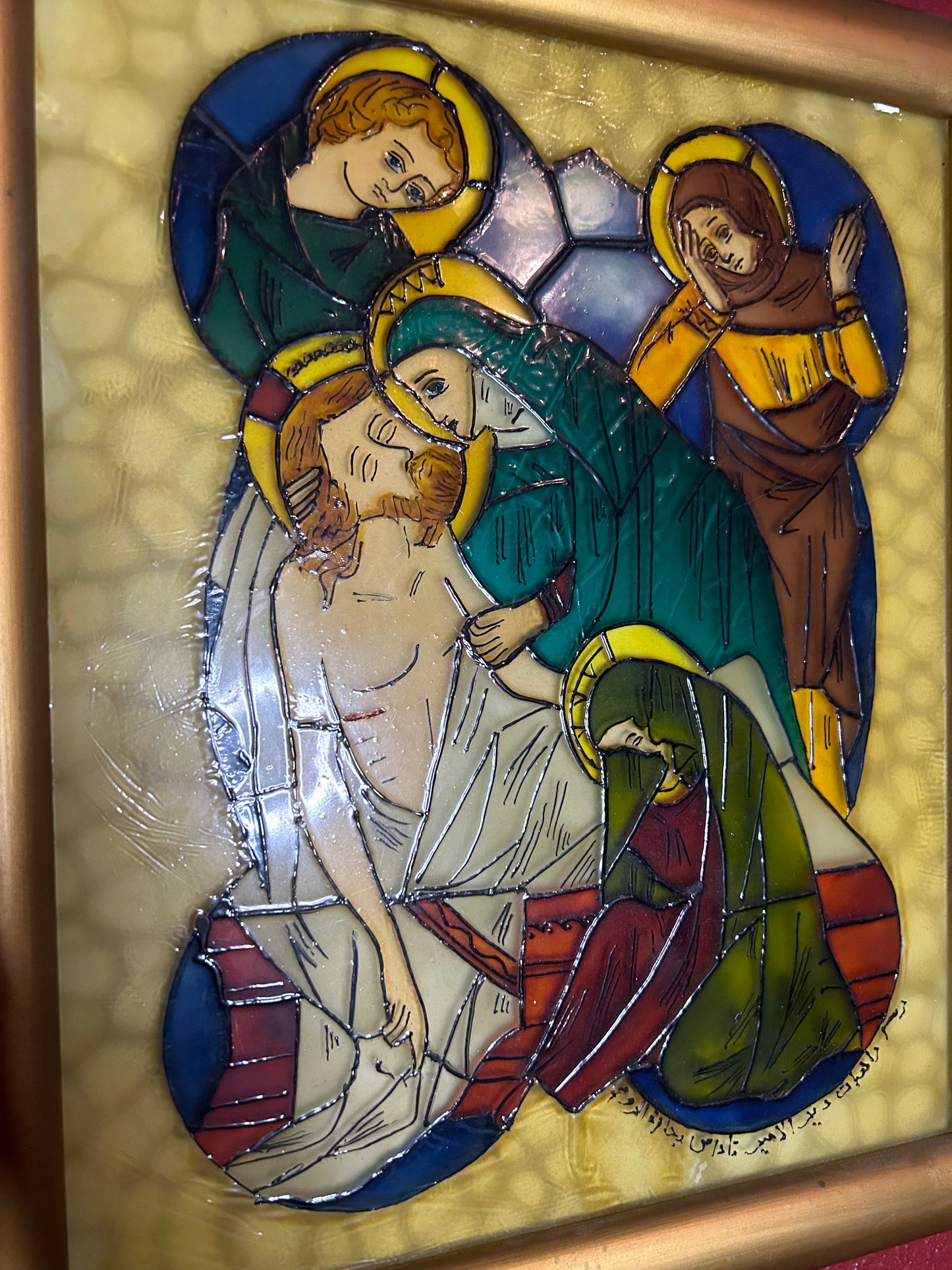 Faux Stained Glass Religious Art