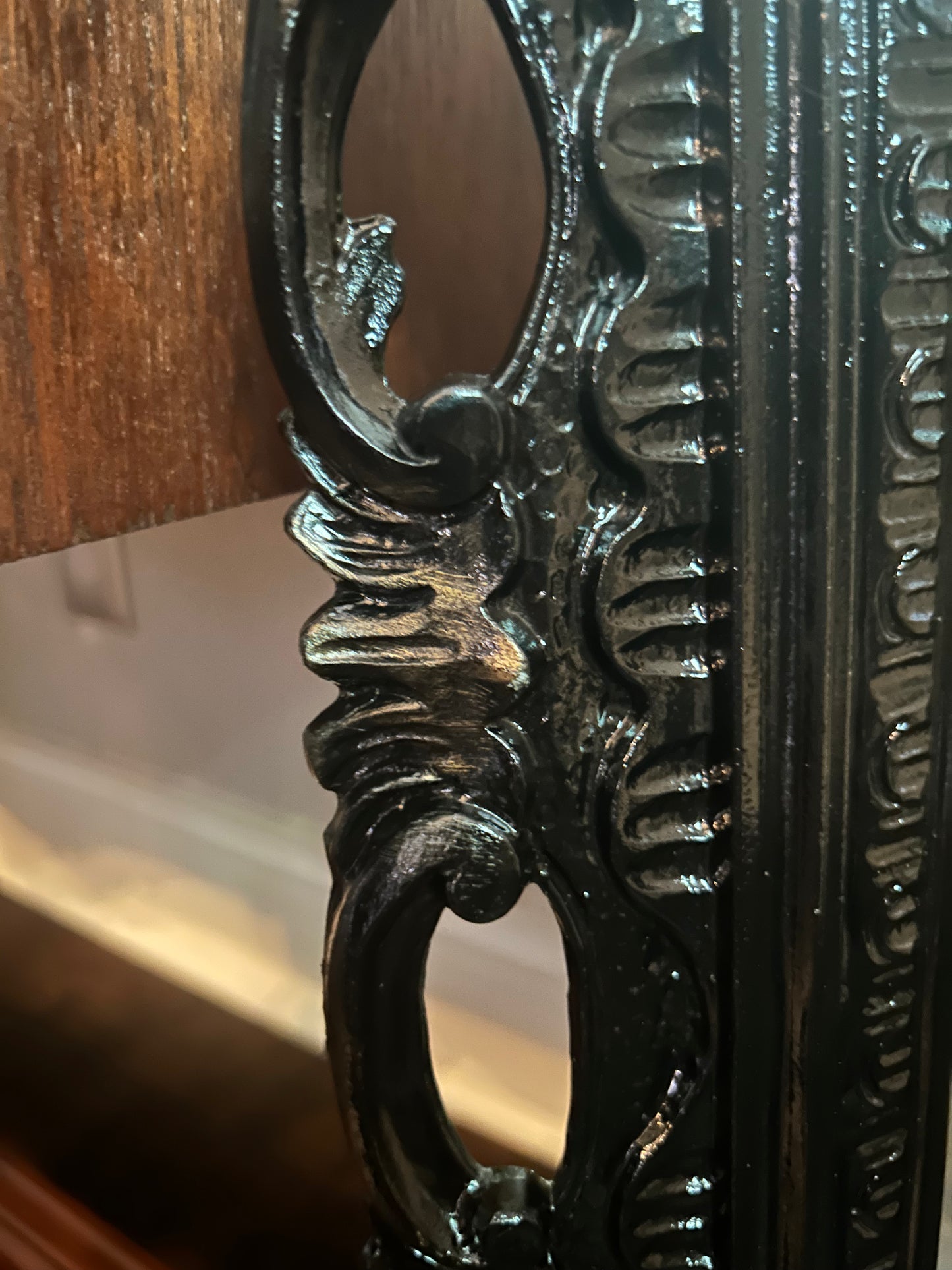 Gothic Mirror with Gold Detailing
