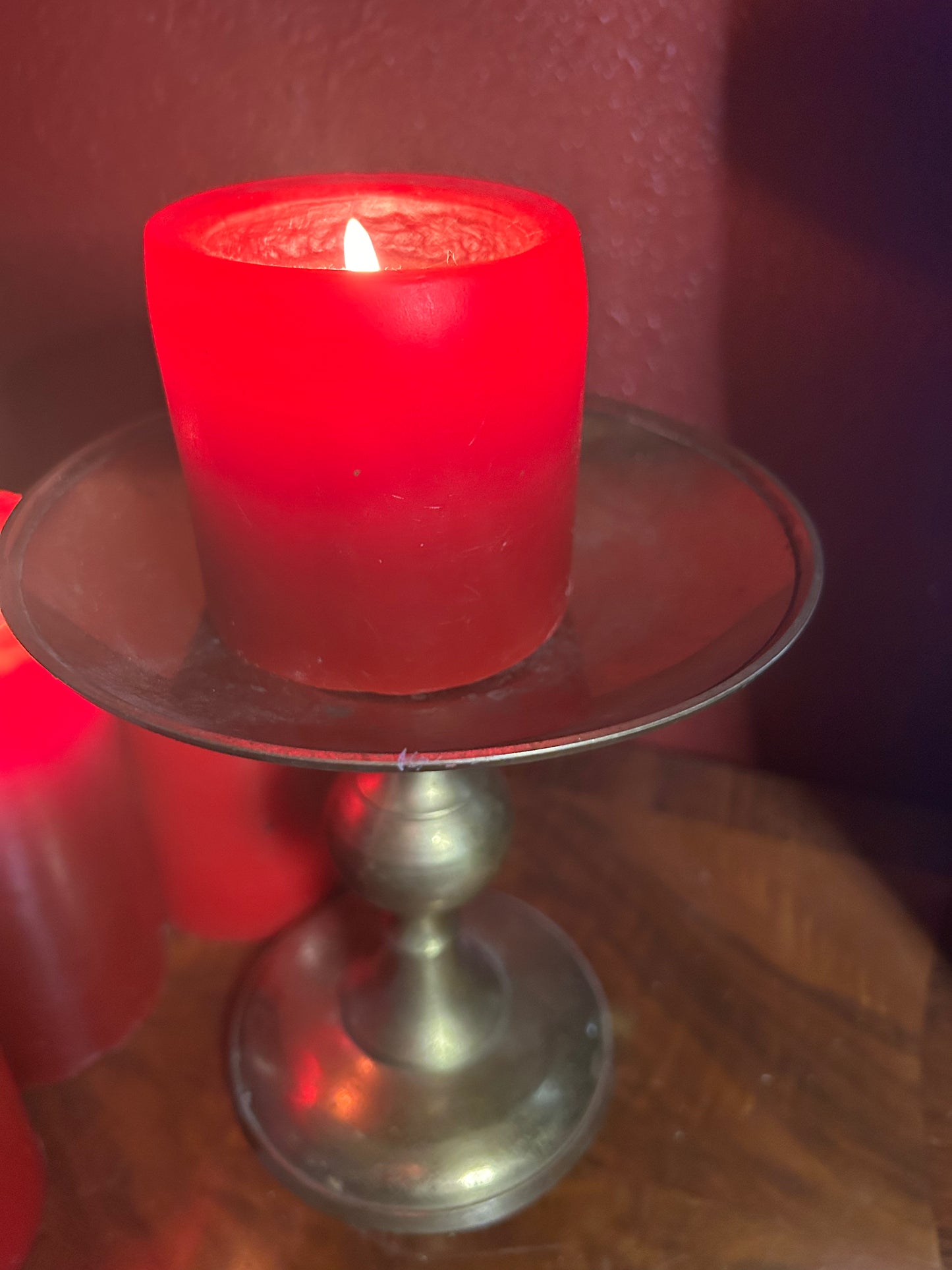 Brass Pillar Candle Holder