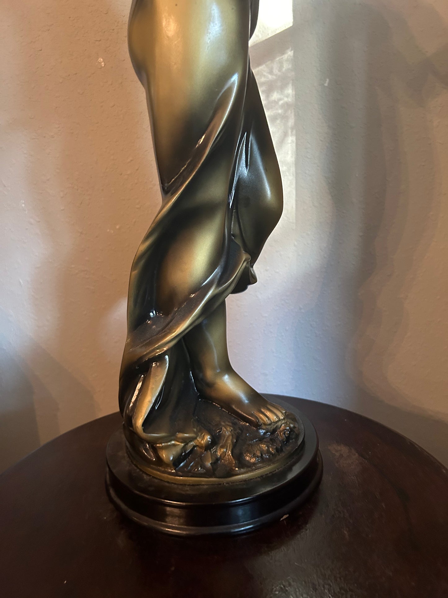 Large Statue of a Woman with Candleholder