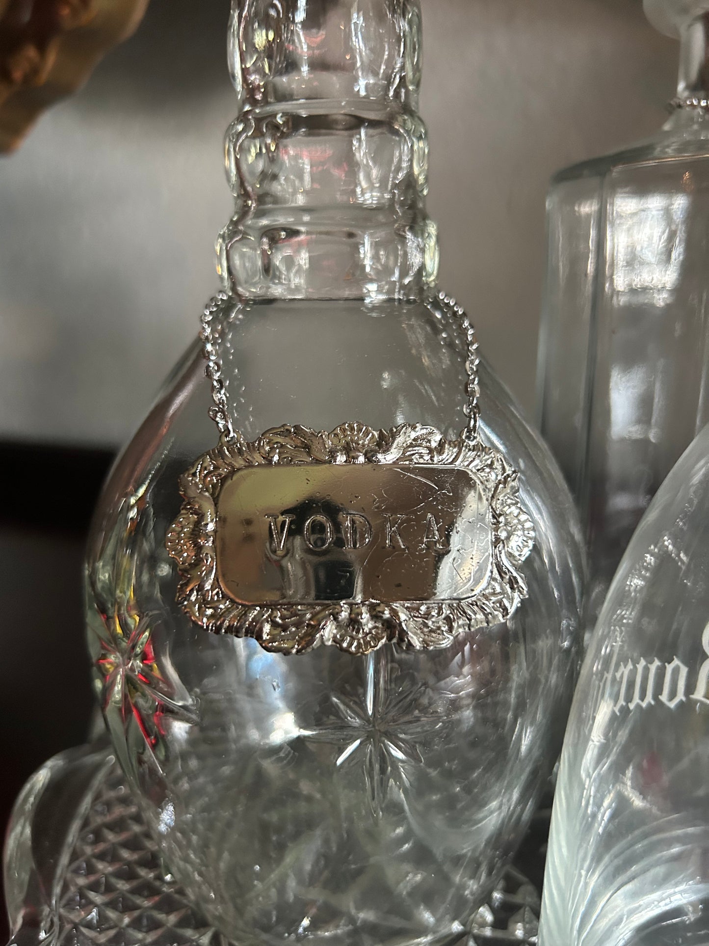 Silver Plated Decanter Tags Original Box