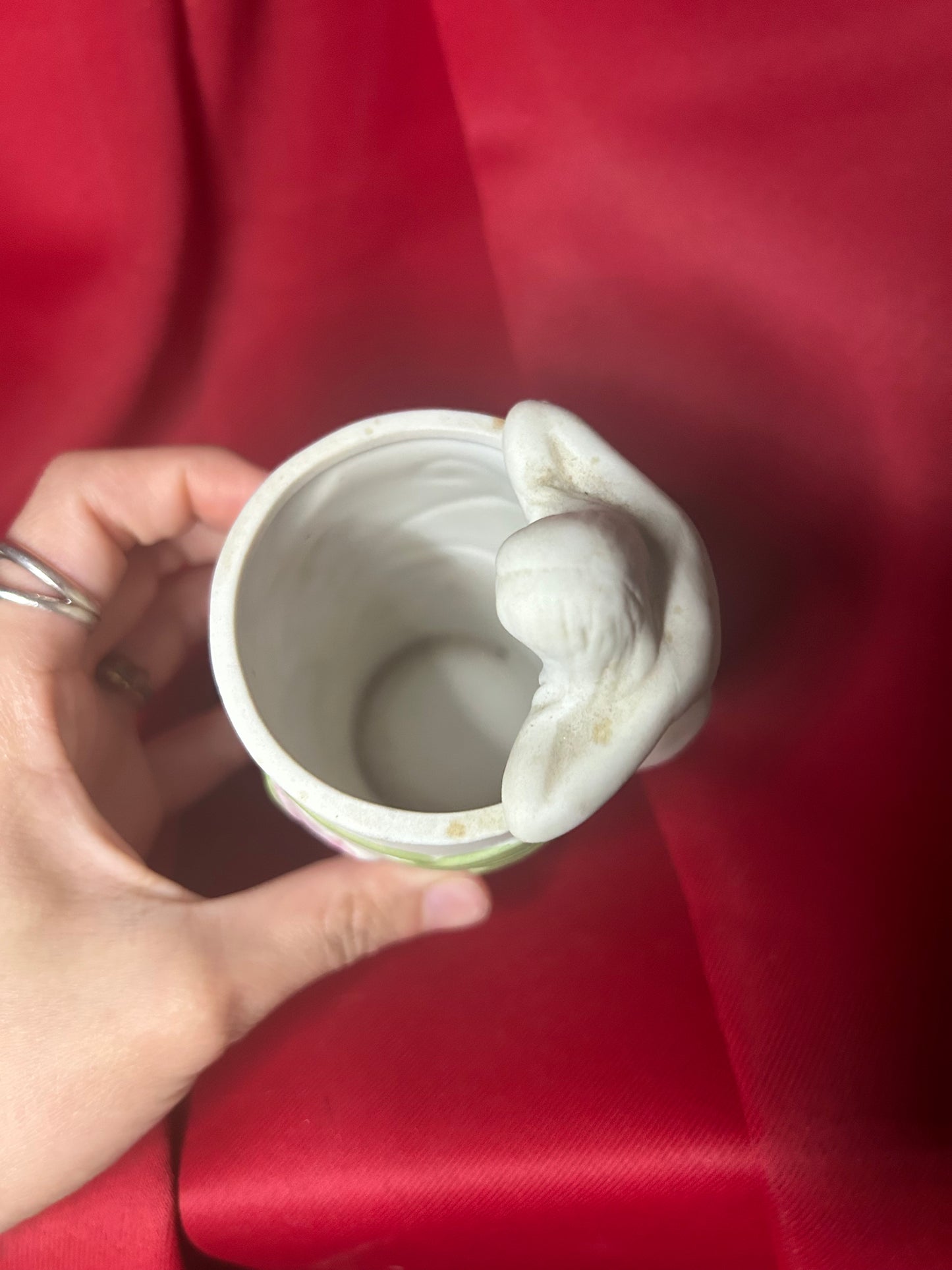 Vintage Floral Vase Nood Lady