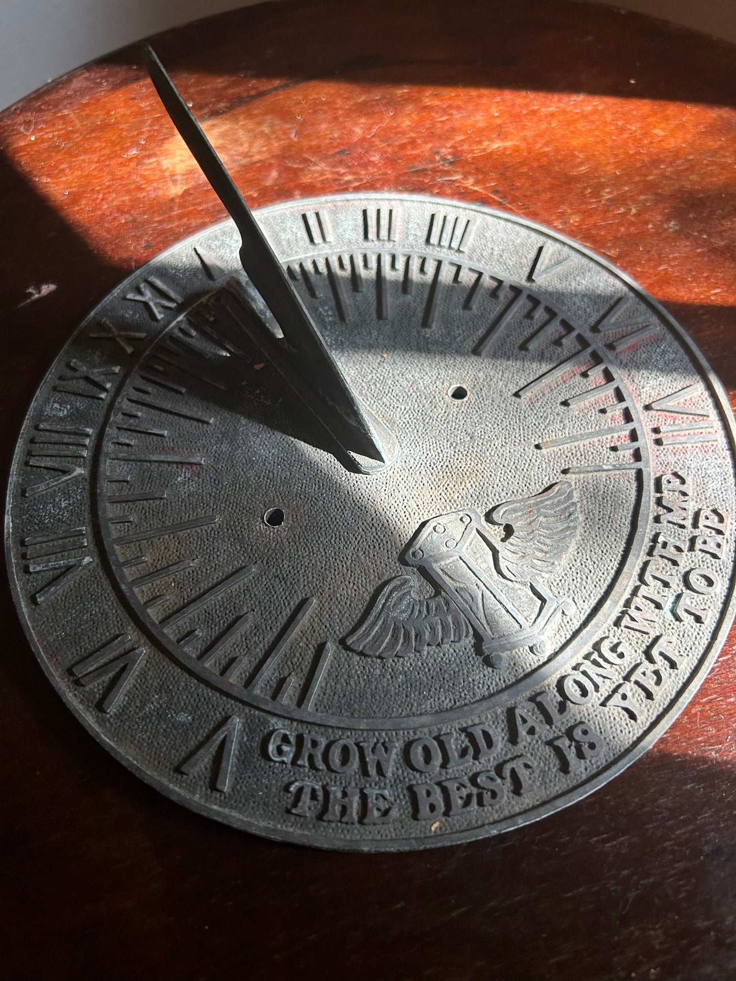 Grow Old Along With Me Sundial