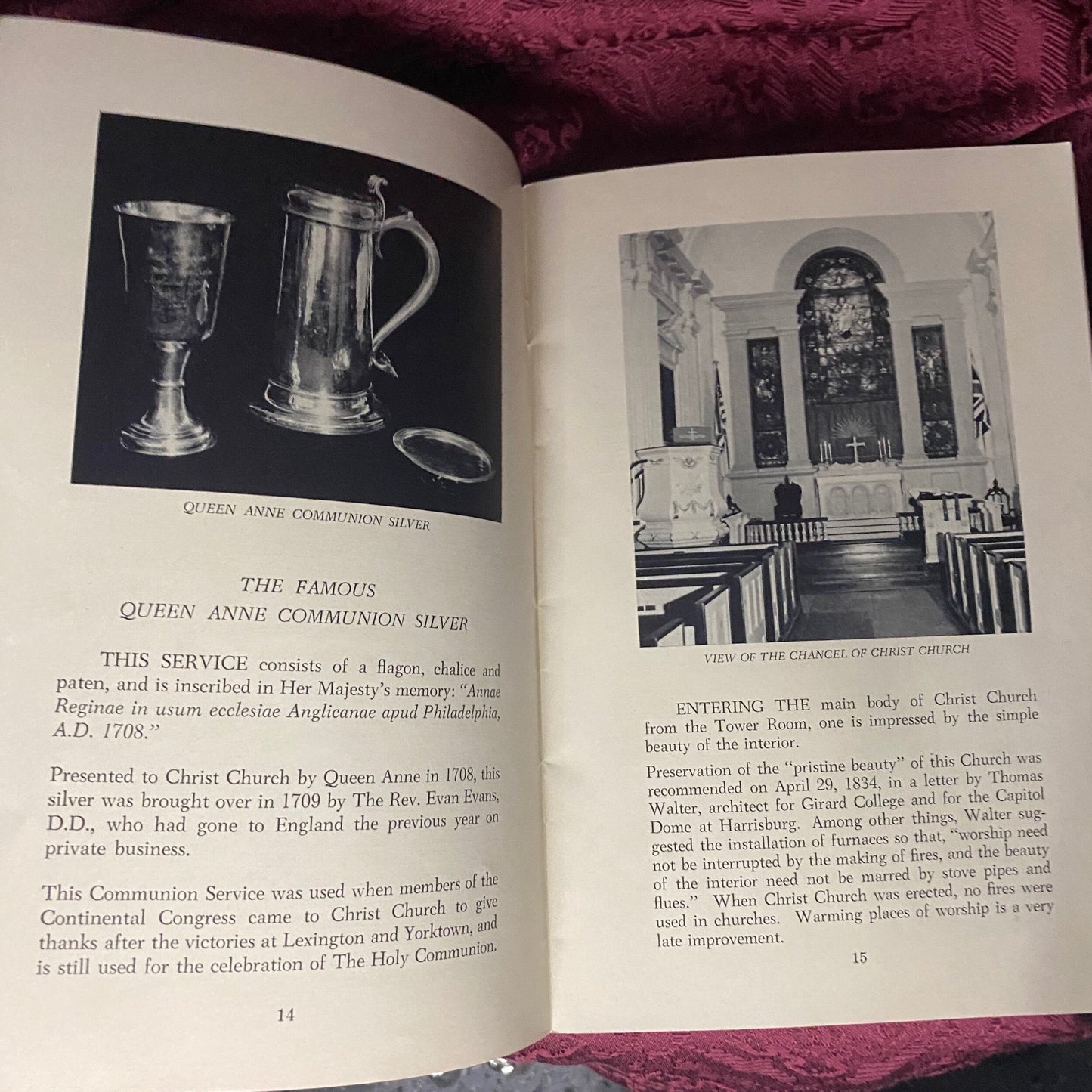 Vintage Christ Church in Philadelphia Booklet