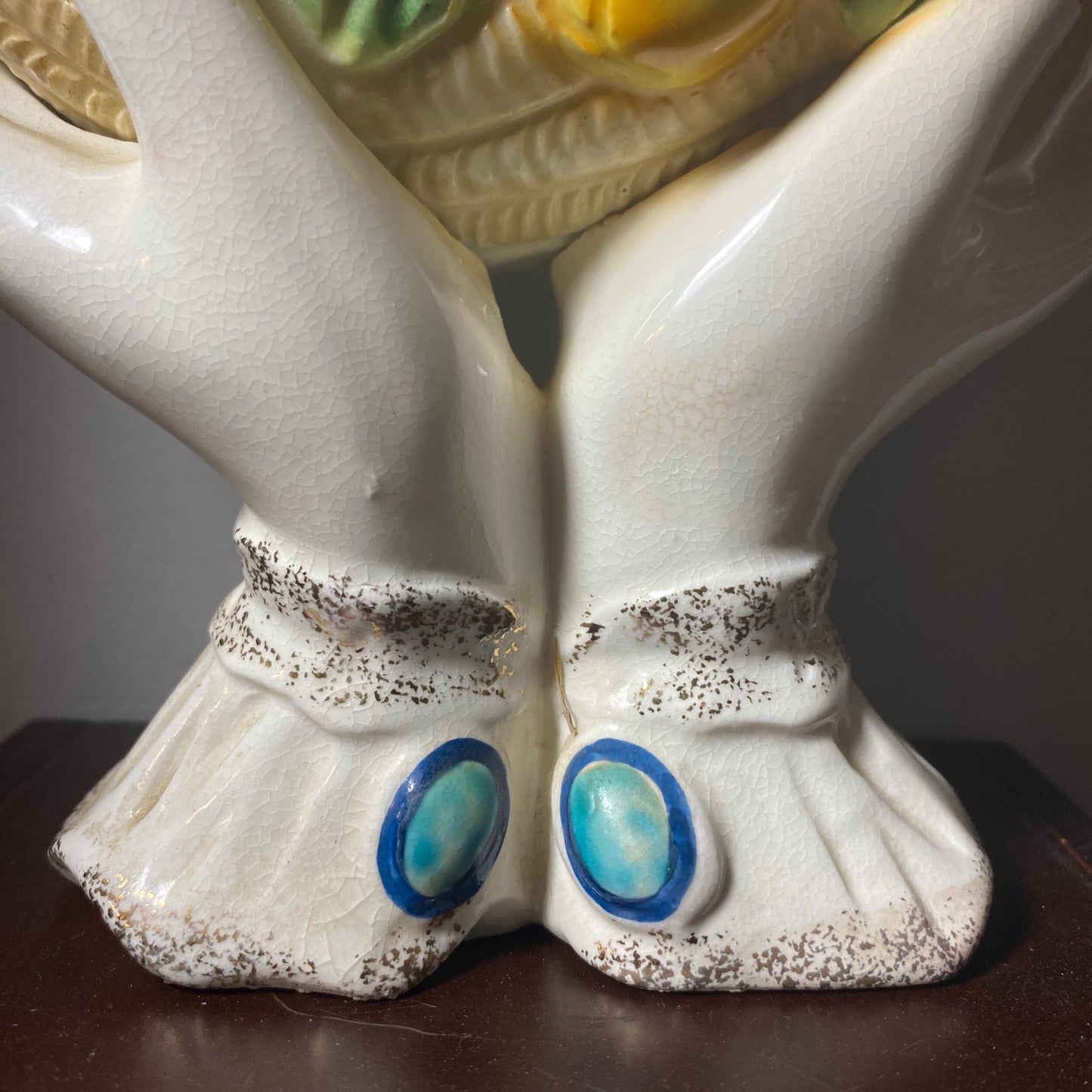Vintage Hand Cornucopia Vase/Mini Planter