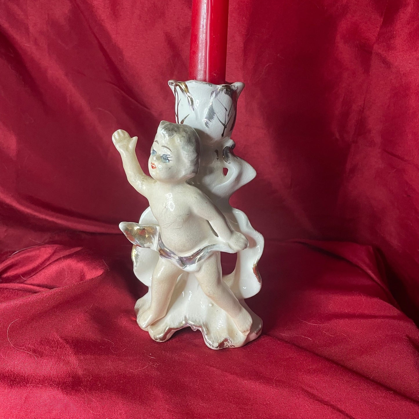 Cherub Porcelain Candleholder