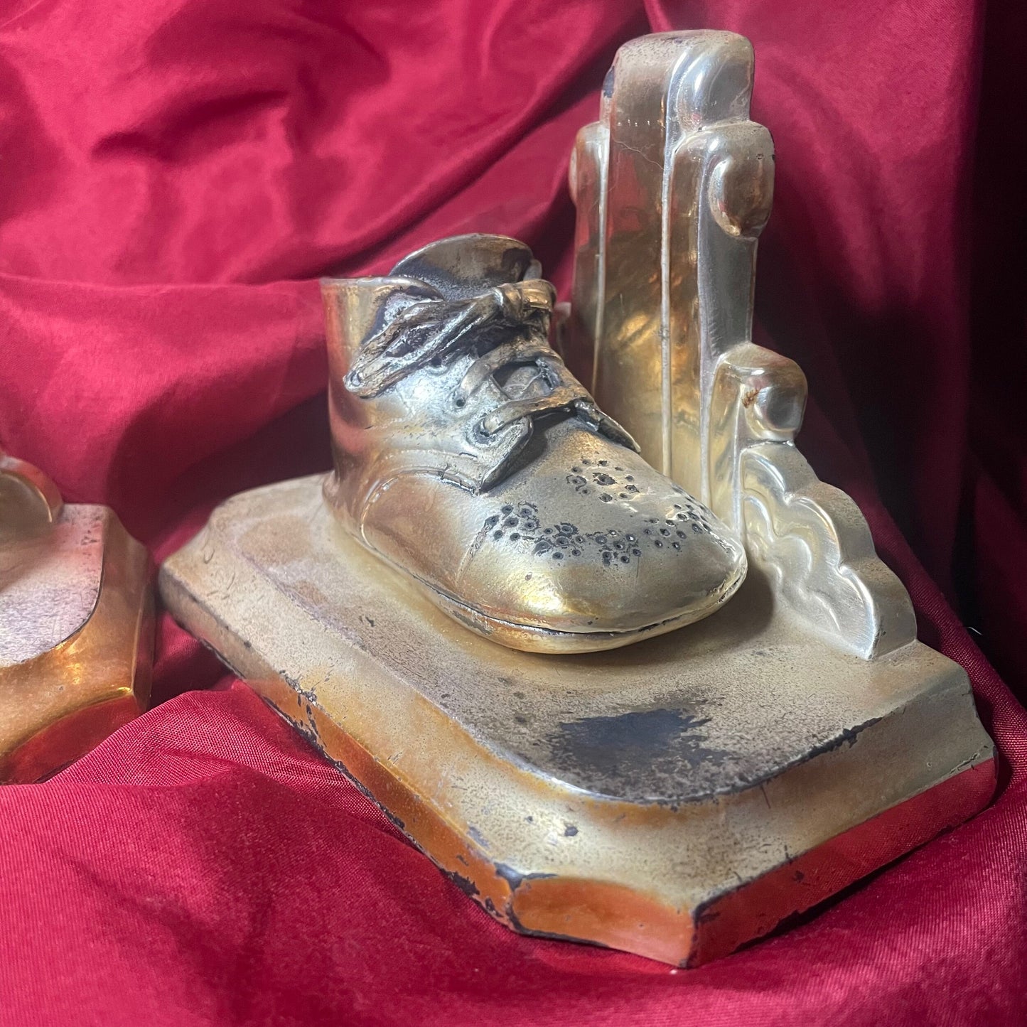 Art Deco Baby Shoe Bookends