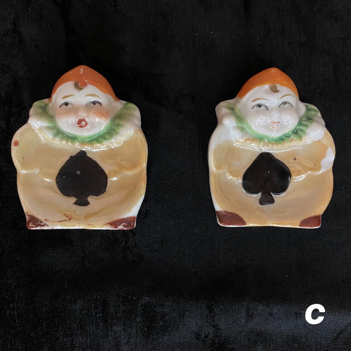 Vintage Set of 2 Luster Ware Ceramic Trinket Dish