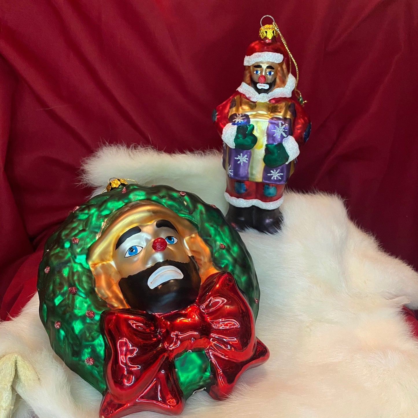 Vintage Emmett Kelly Jr. Set of Ornaments