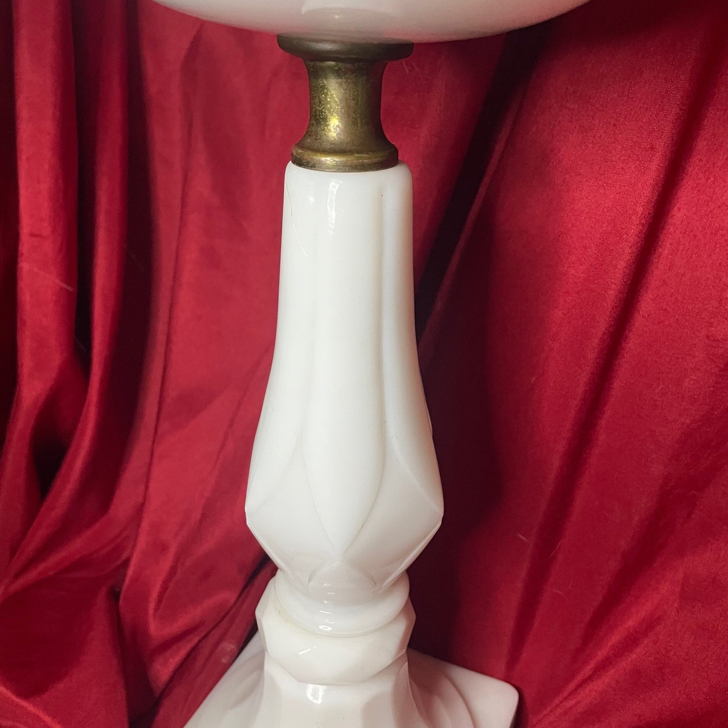 Vintage Tall Milkglass Lamp