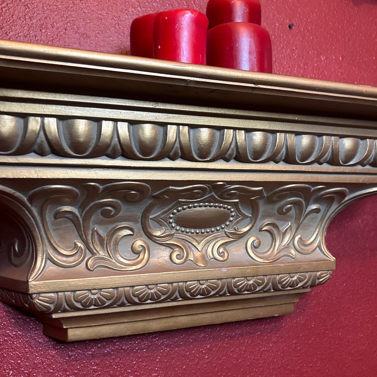 EXTRA LARGE Gold Wall Shelf