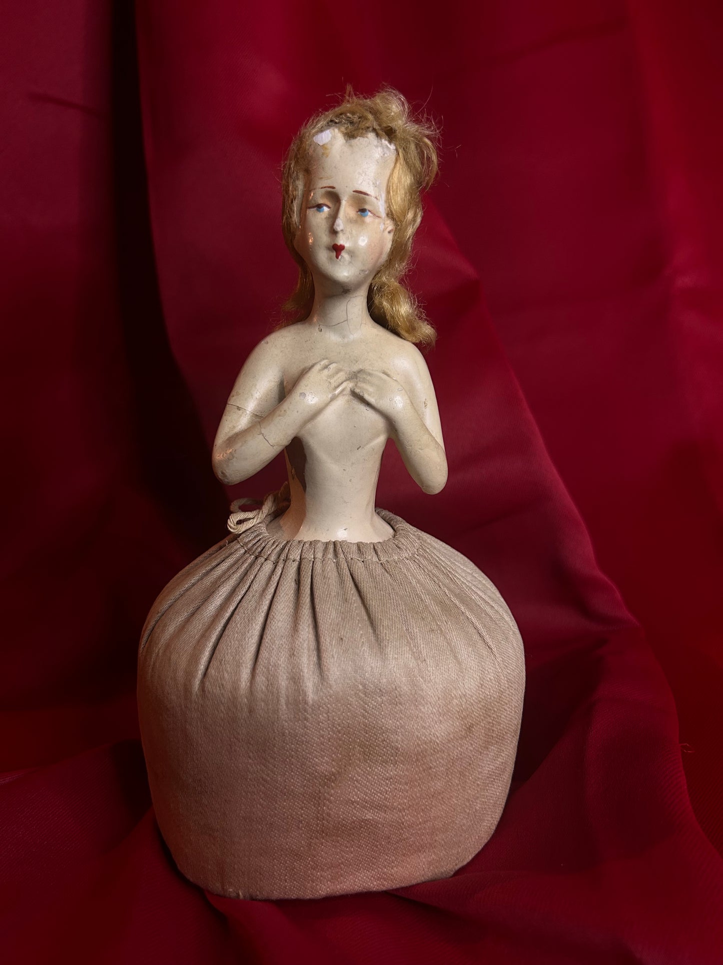 Antique Chalkware Pin Cushion