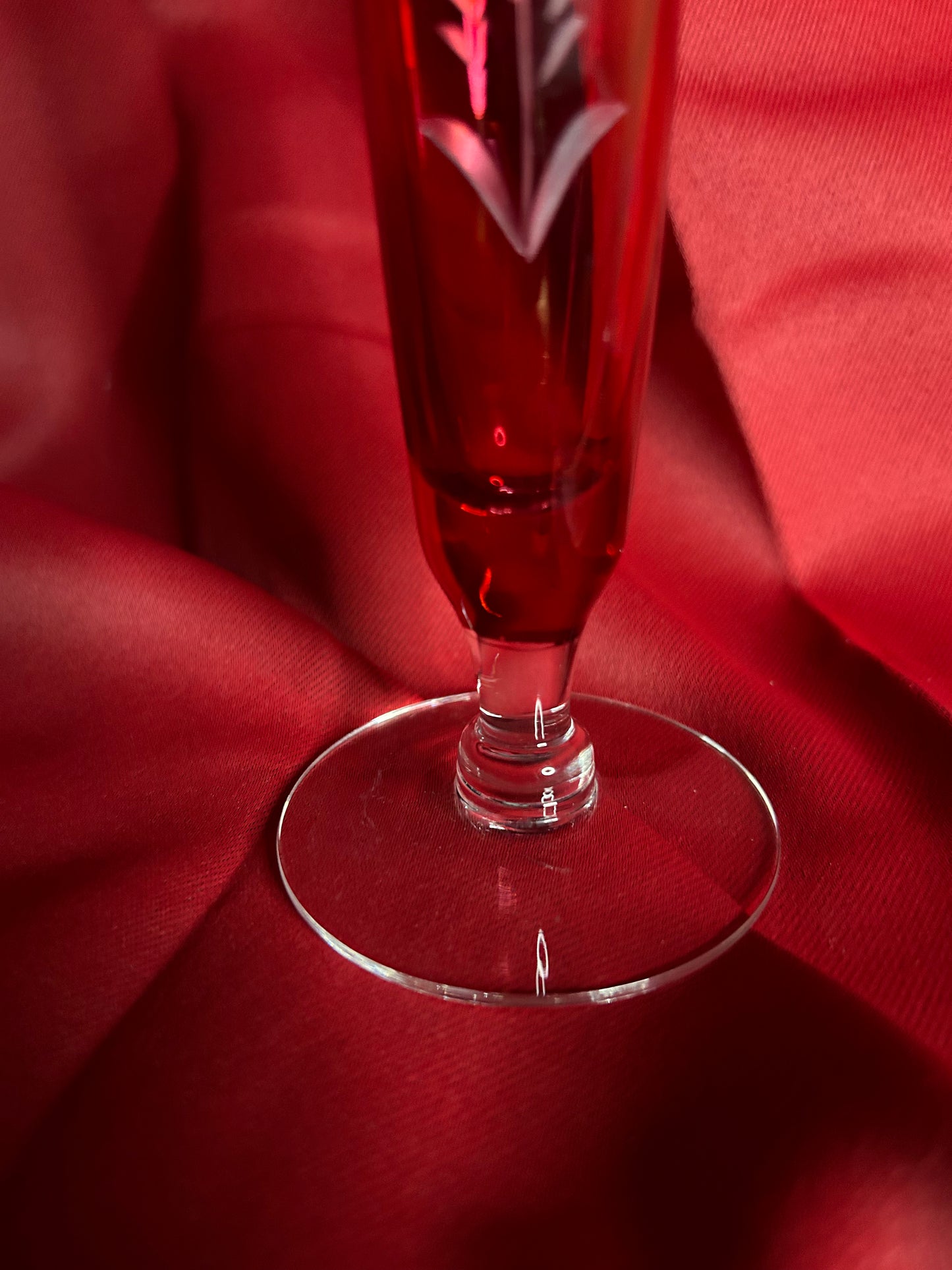 Cranberry Glass Bud Vase